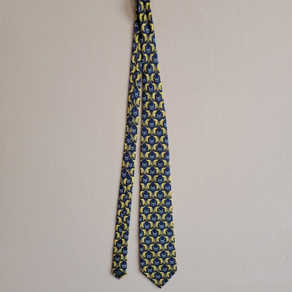 Gherardini Firenze 100% Silk Made In Italy Elephant Motif Tie - Picture 2 of 8